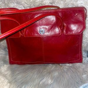 Red Wilson’s Leather Italian Large Tote